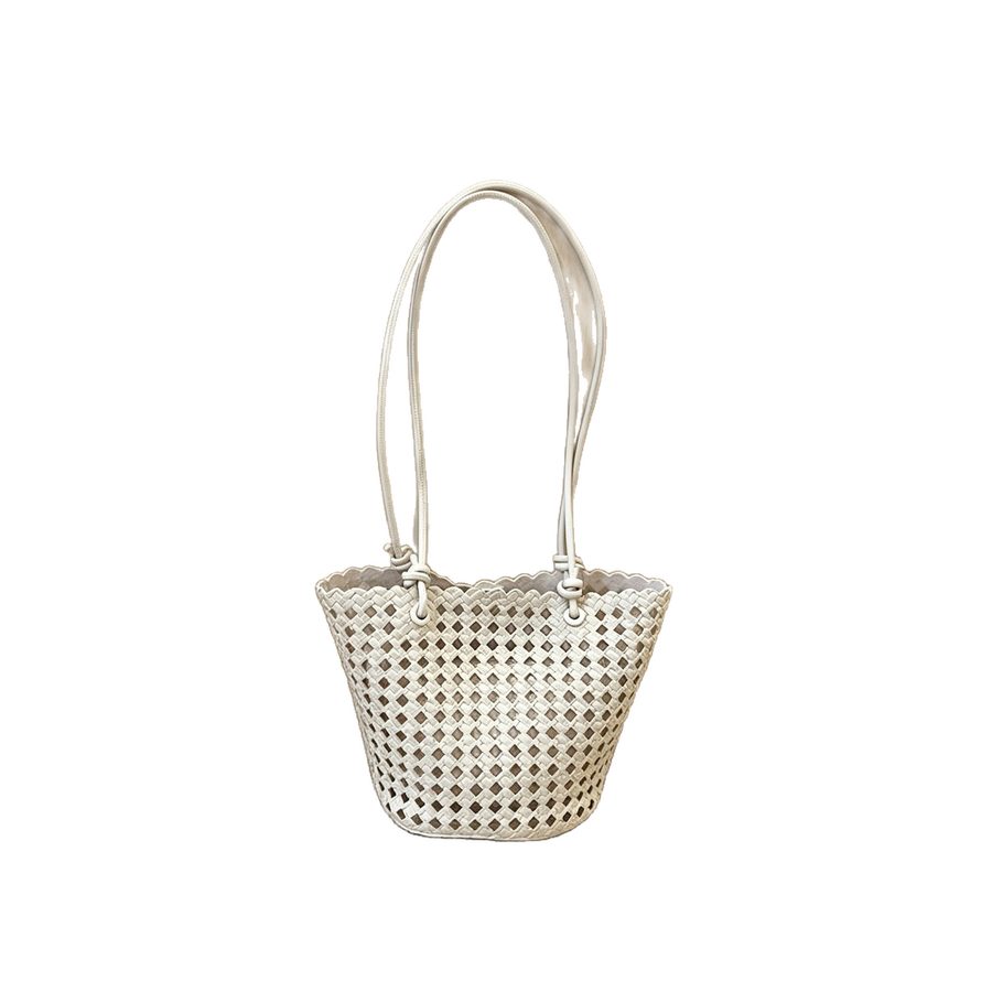 Openwork Woven Basket Bucket Bag view 5