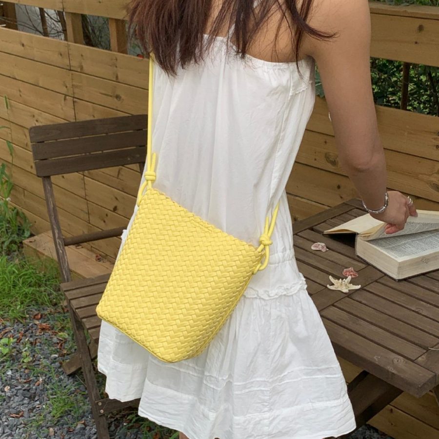 Woven Bucket Crossbody Bag view 4