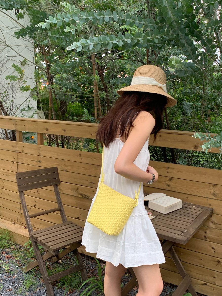 Woven Bucket Bag Casual Crossbody Mini view 11