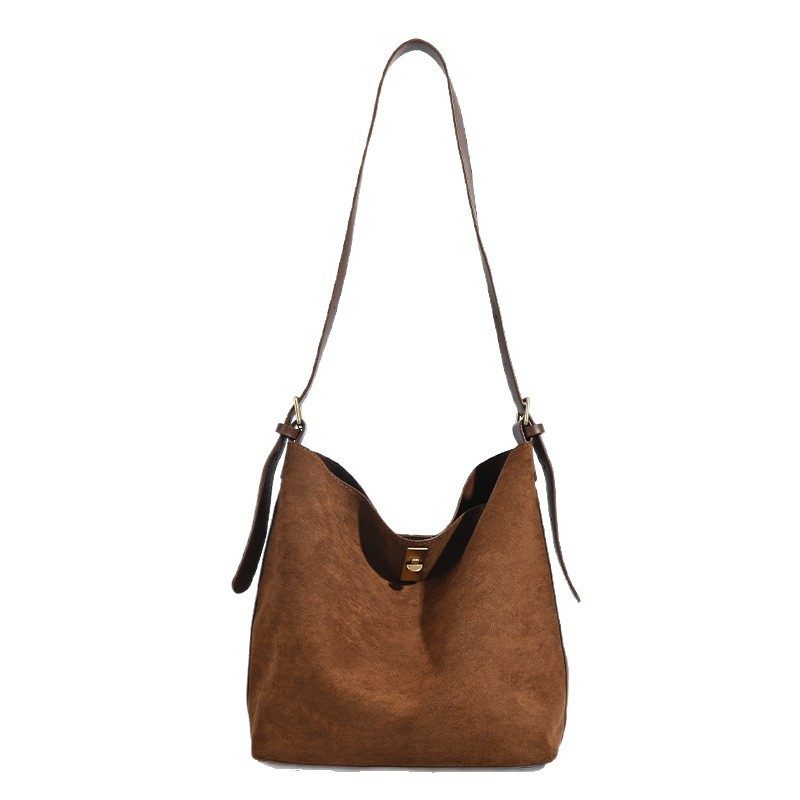 Suede Bucket Bag Large Crossbody Shoulder view 5