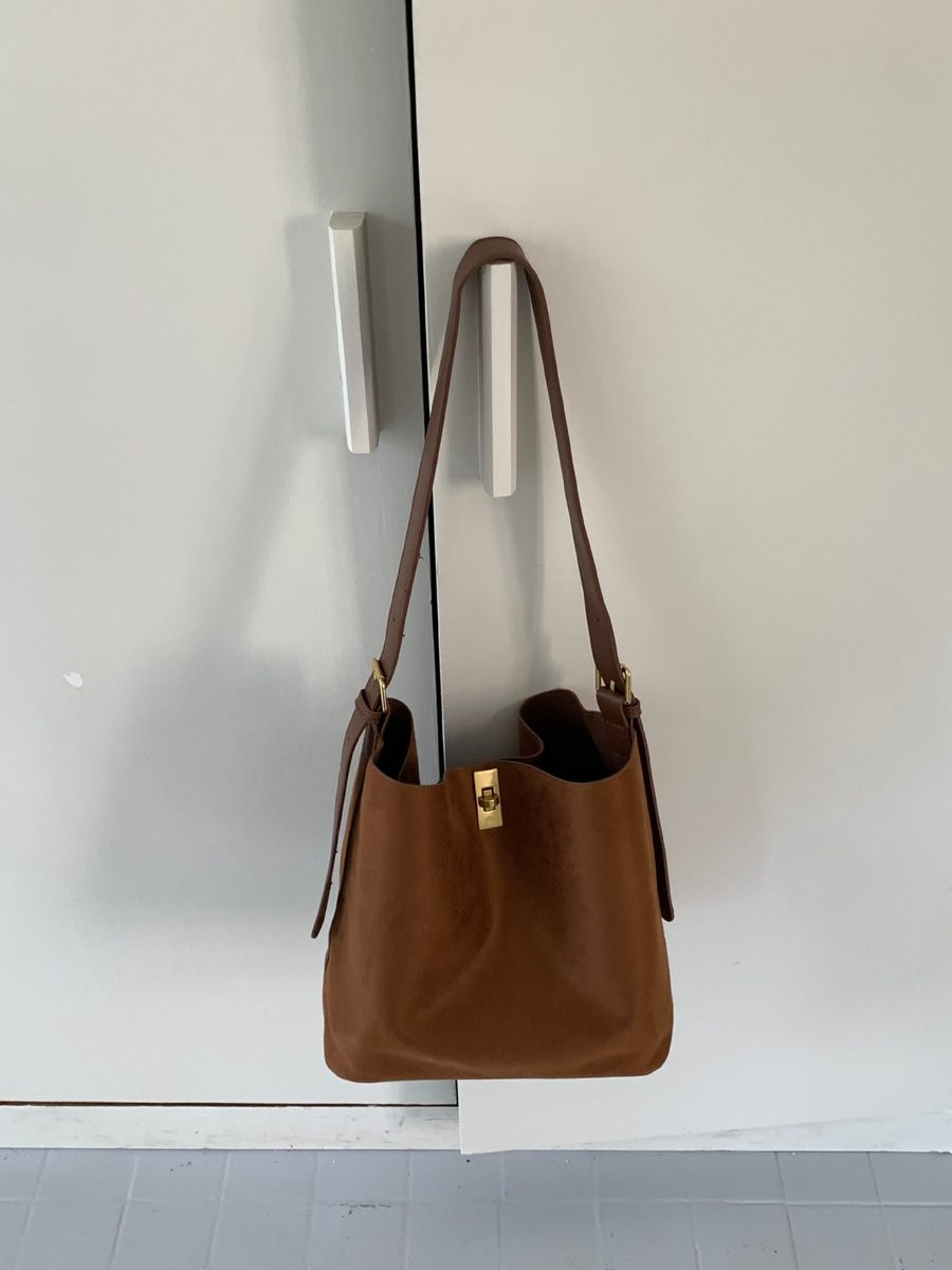 Suede Bucket Bag Large Crossbody Shoulder view 6