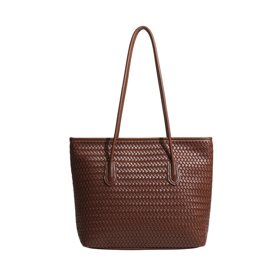 Woven Basket Bucket Tote Top-Handle Shoulder view 5