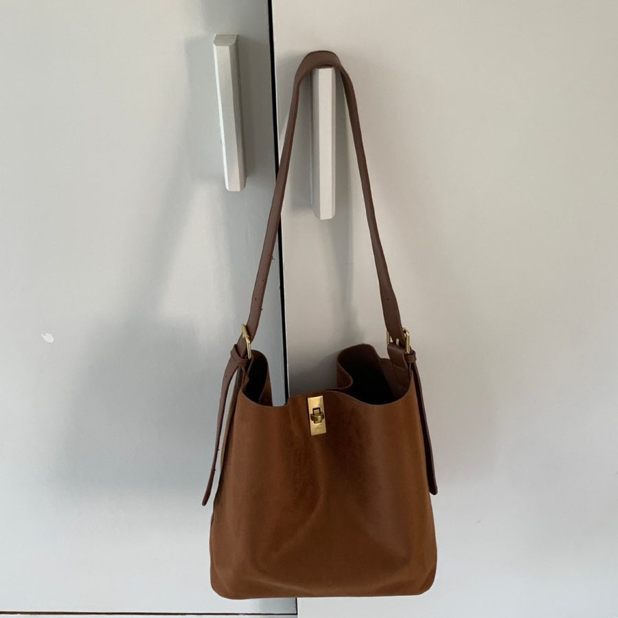 Korean Suede Bucket Crossbody Shoulder Bag view 4