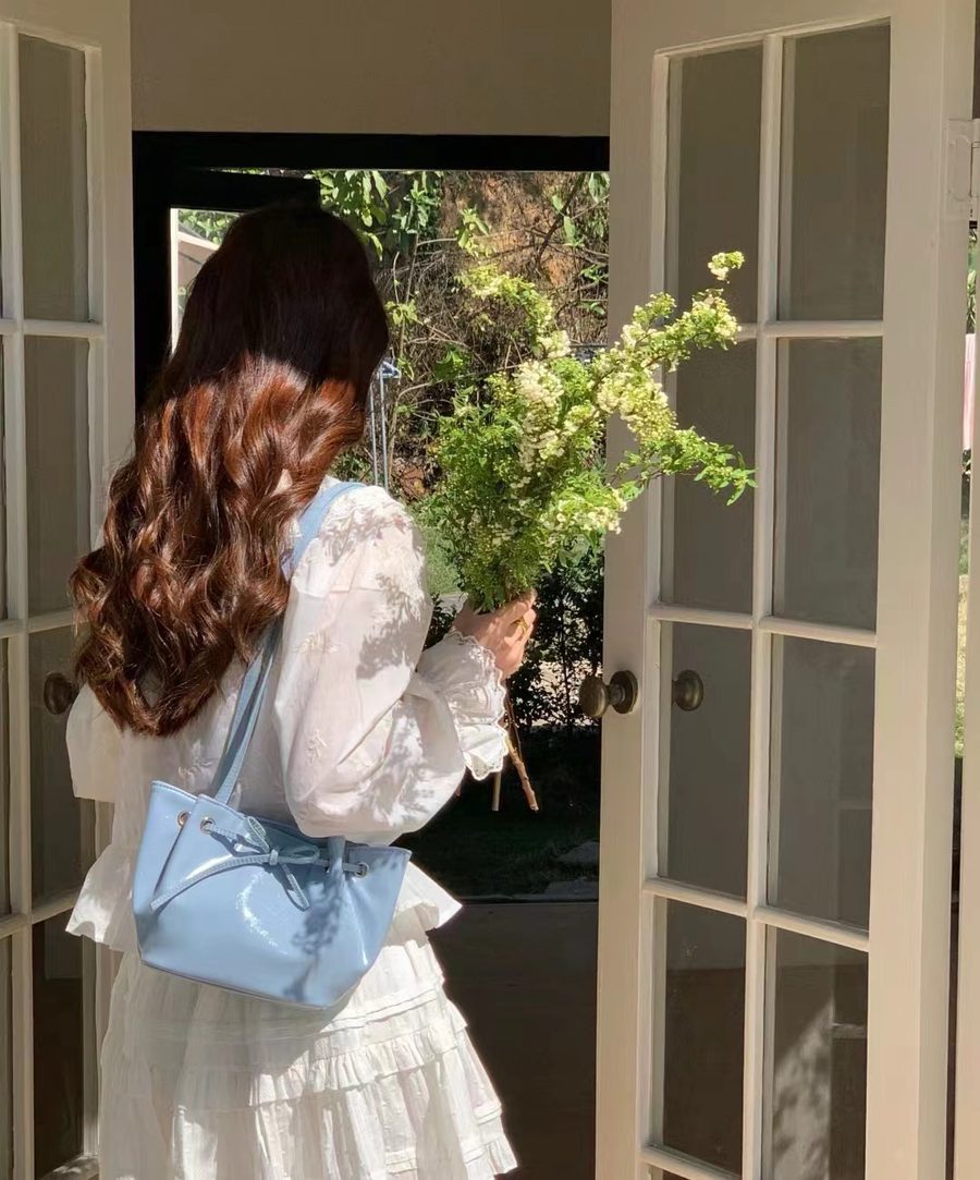 Bow Bucket Shoulder Top-Handle Bag view 6