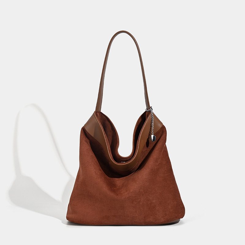 Frosted Leather Bucket Shoulder Bag view 2