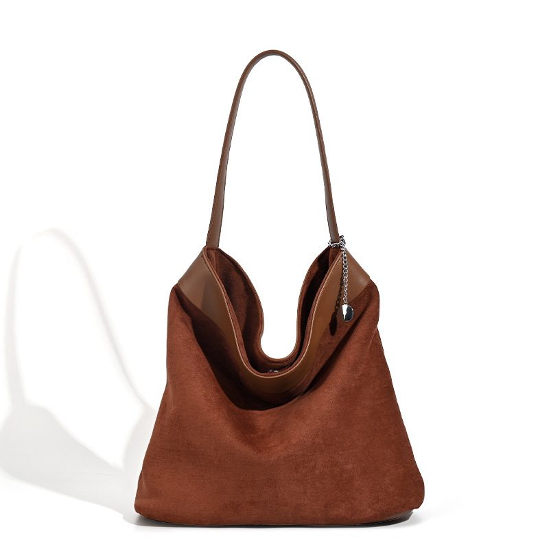 Frosted Leather Bucket Shoulder Bag view 5