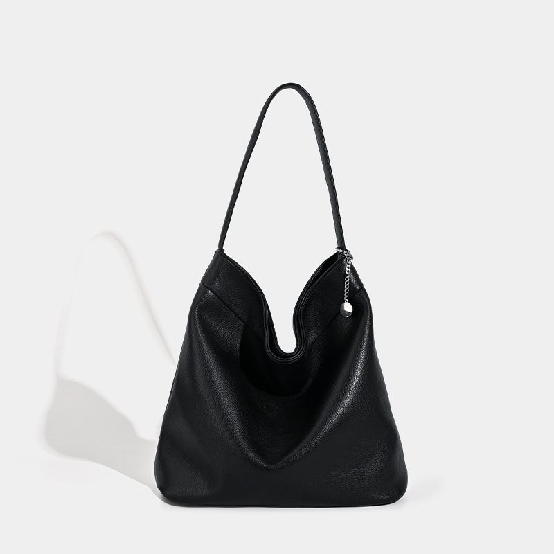Frosted Leather Bucket Shoulder Bag view 8