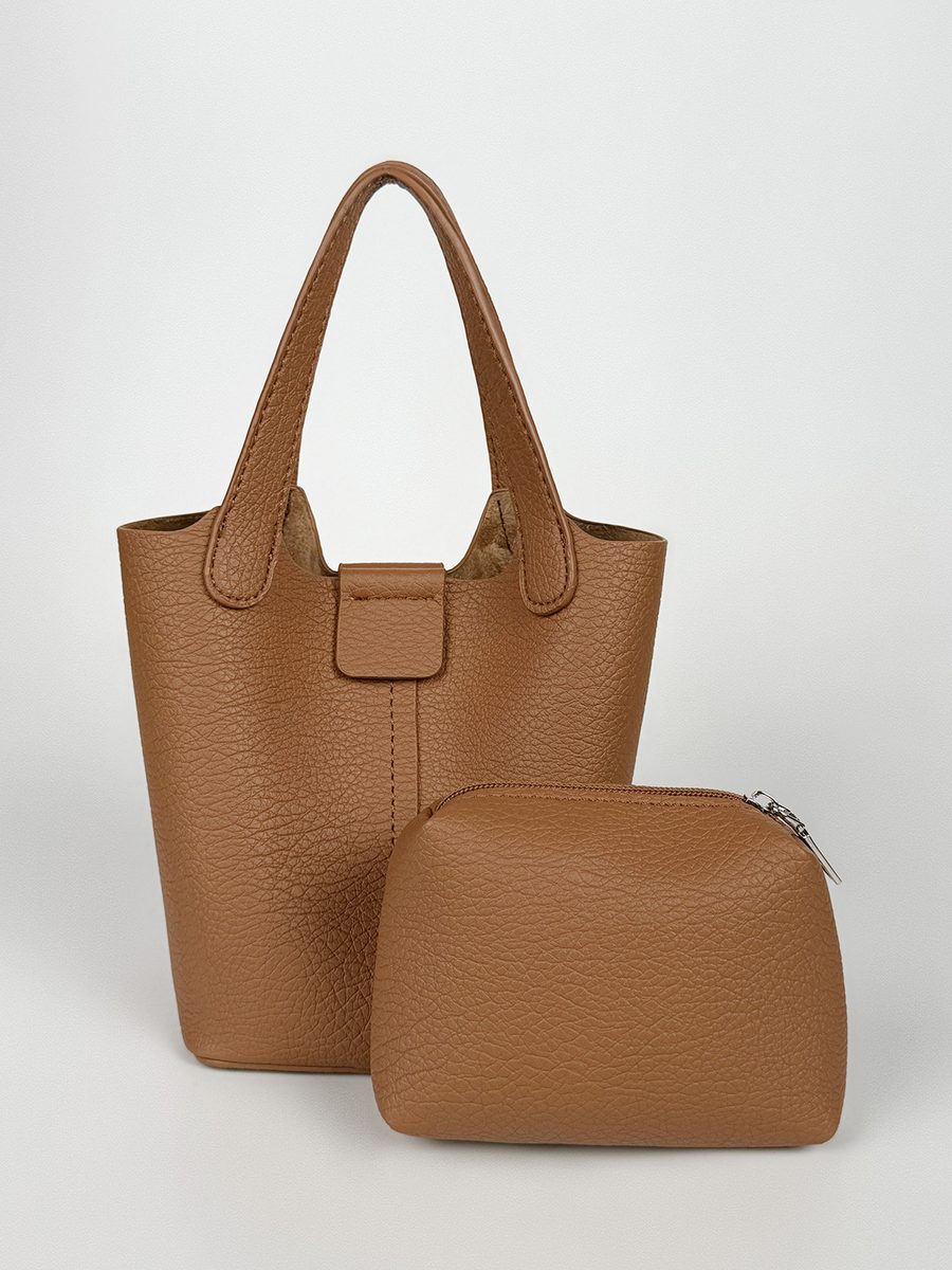 PU Leather Mini Bucket Crossbody Bag view 11