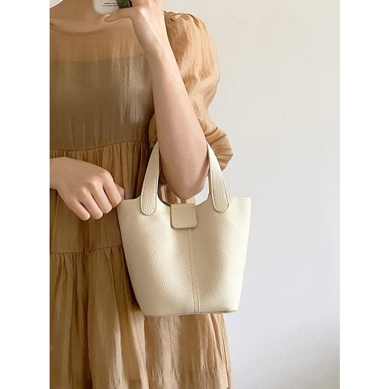 PU Leather Mini Bucket Crossbody Bag view 3
