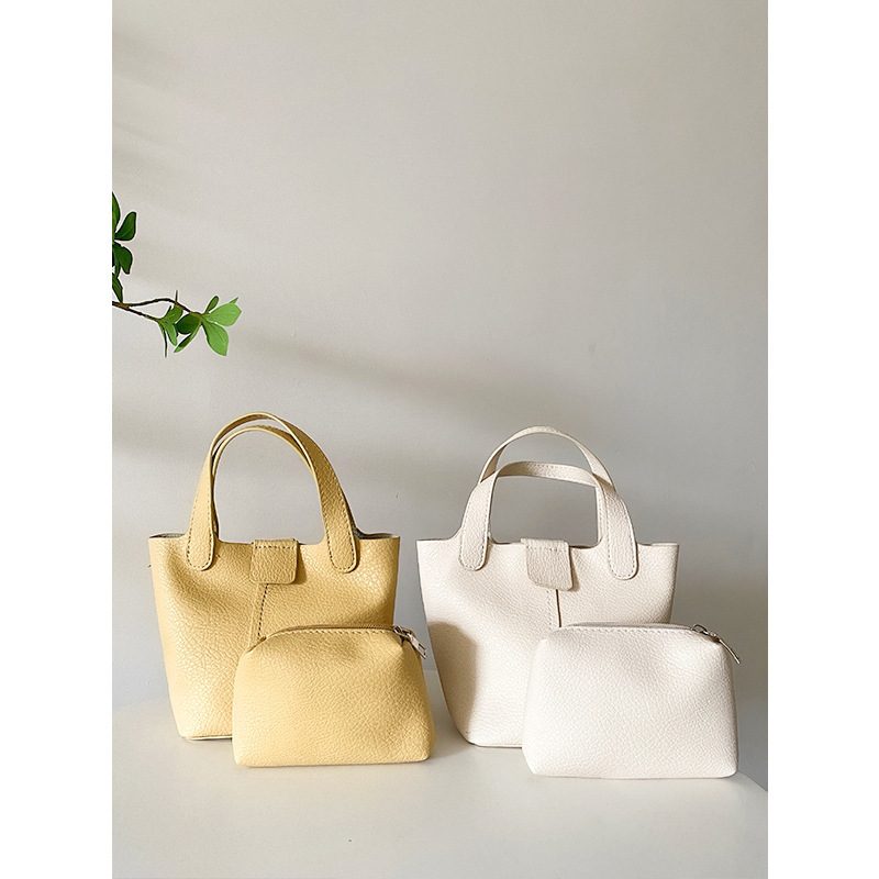 PU Leather Mini Bucket Crossbody Bag view 4