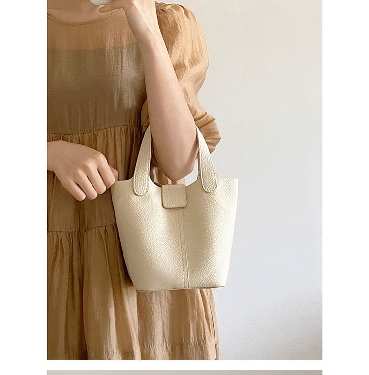 PU Leather Mini Bucket Crossbody Bag view 6