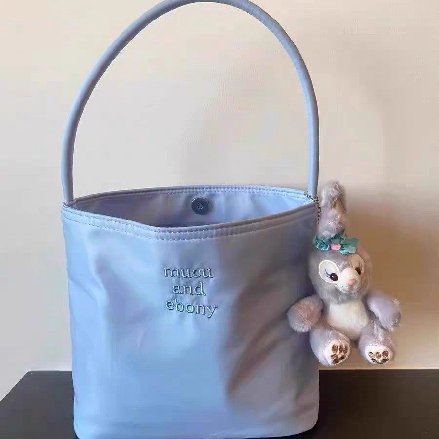 Nylon Minimalist Bucket Top-Handle Bag