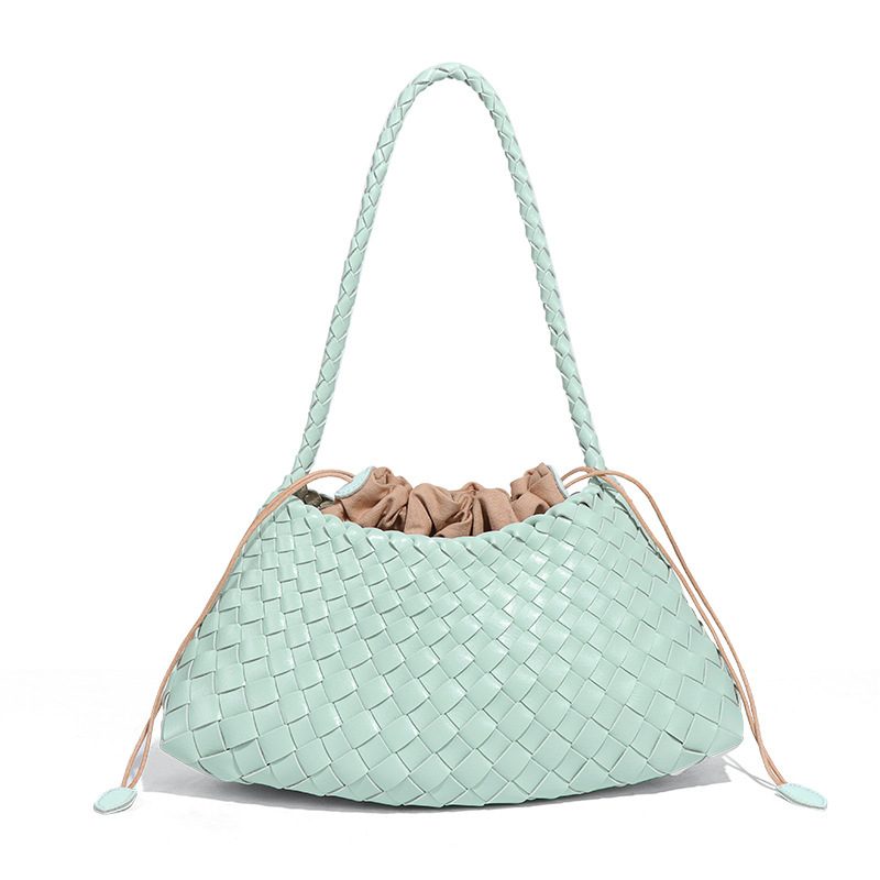 Gewebte PU Bucket Bag French Vacation Style view 11