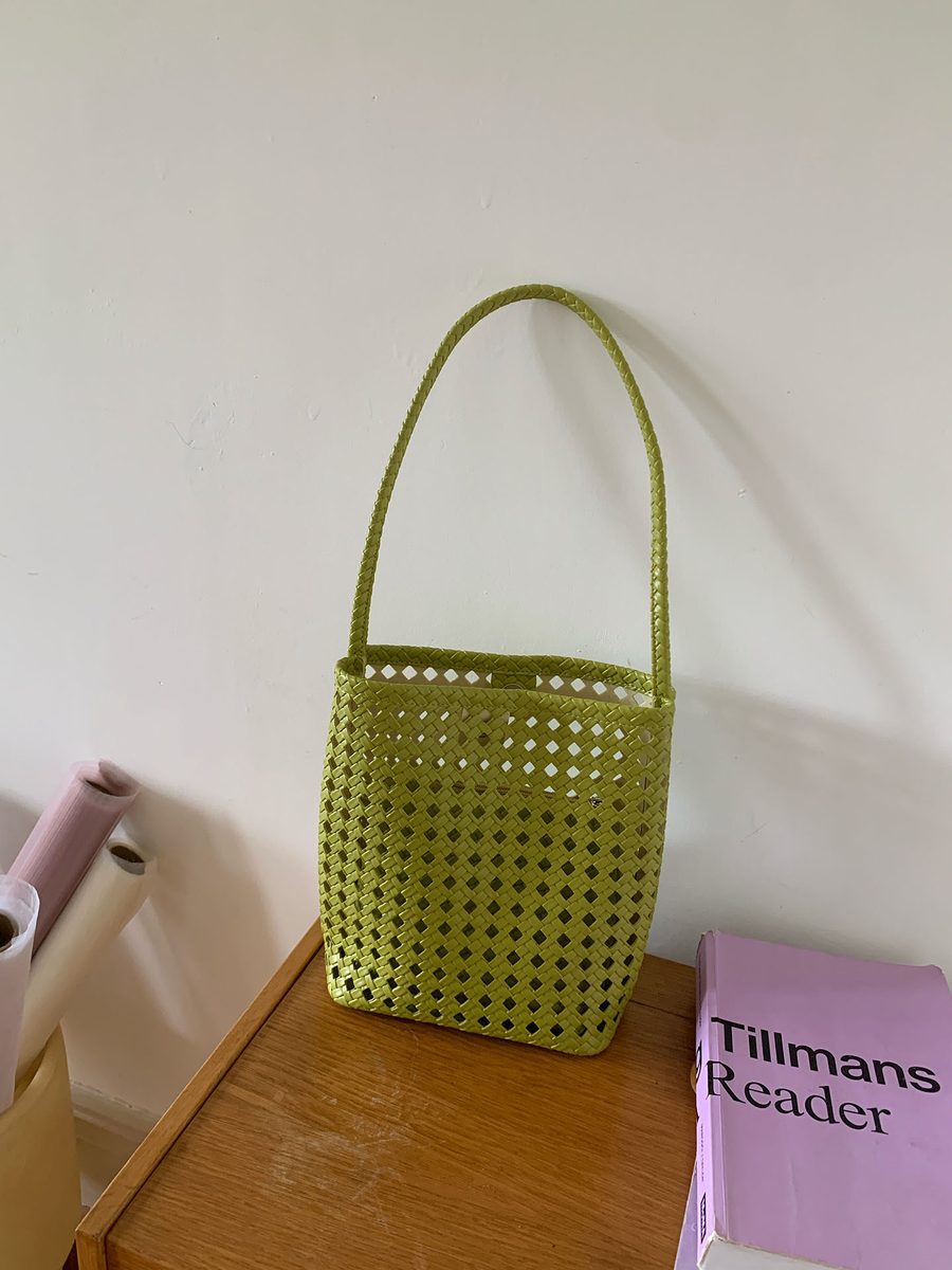 Hollow Out Woven Bucket Bag Shoulder Commute view 6
