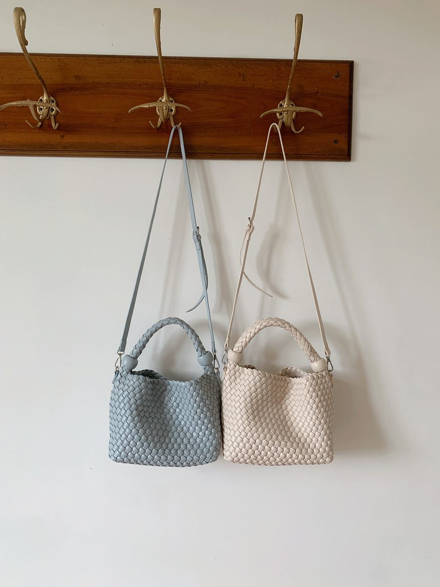 Handwoven Bucket Bag Crossbody Top-Handle view 5
