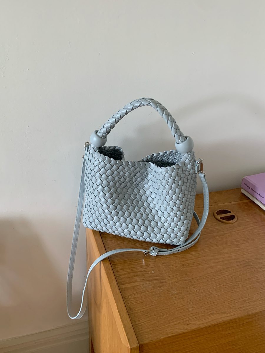 Handwoven Bucket Bag Crossbody Top-Handle view 6