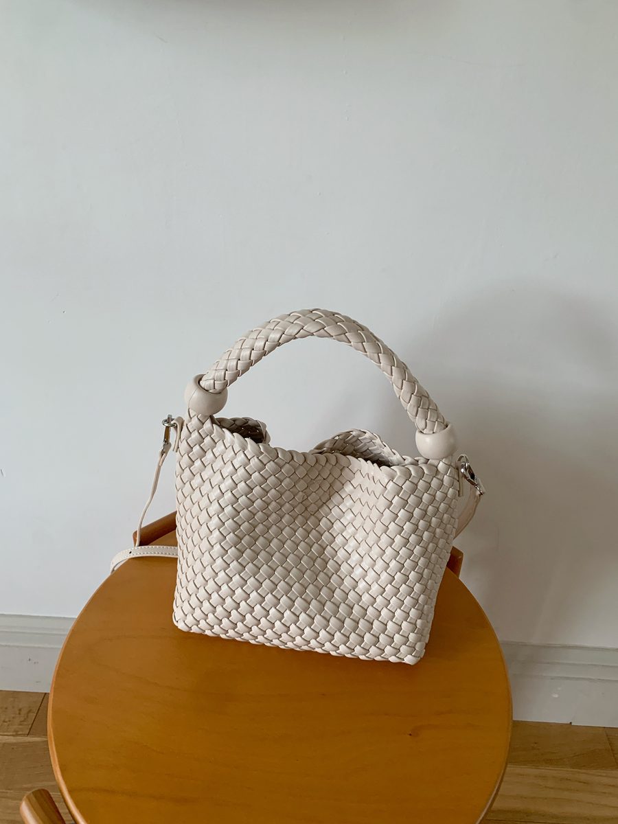 Handwoven Bucket Bag Crossbody Top-Handle view 7
