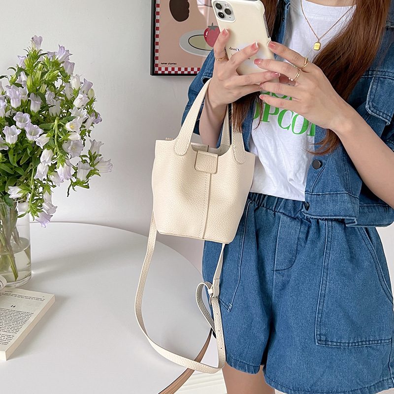 Soft Bucket Top-Handle Crossbody Bag view 2