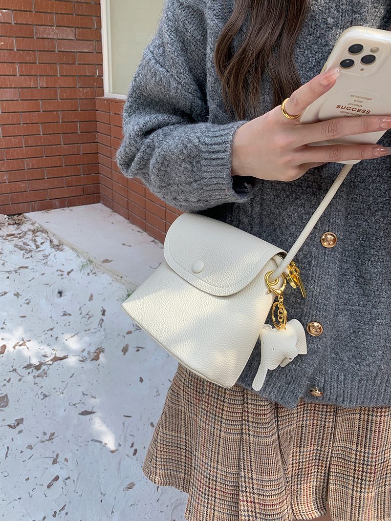 Vintage Mini Bucket Crossbody Bag view 8