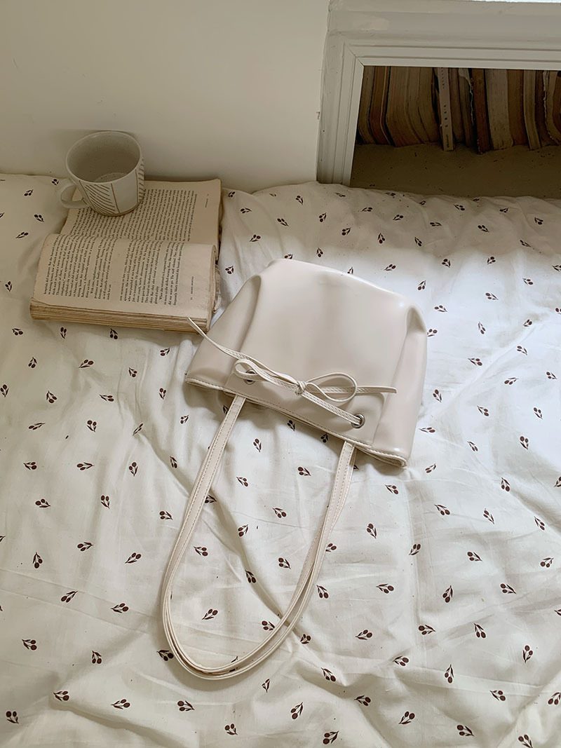 Bow Drawstring Bucket Bag view 2