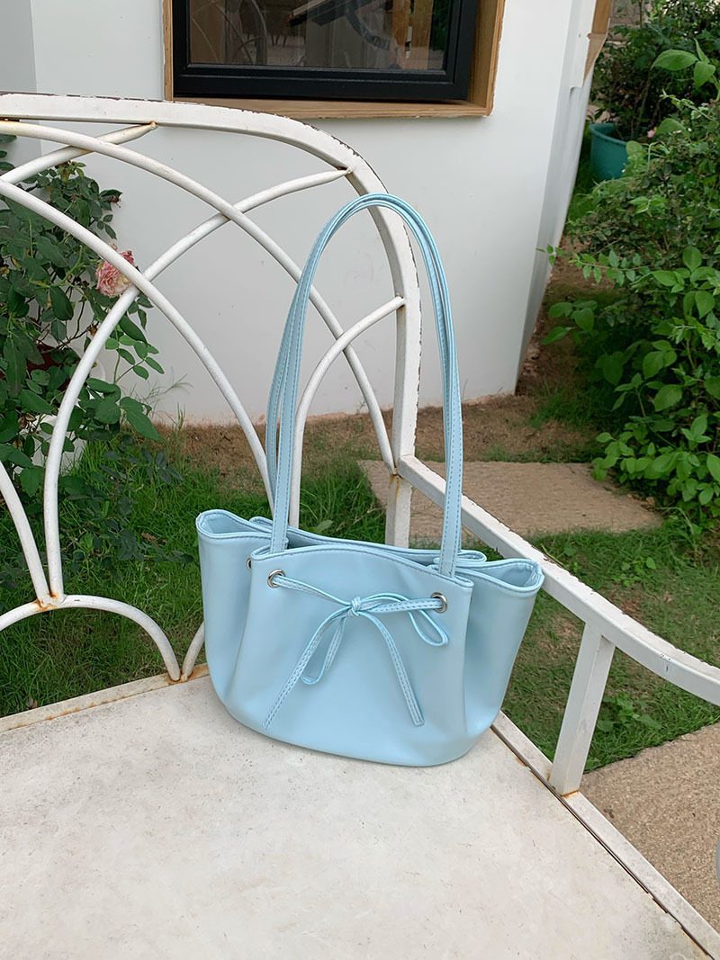Bow Drawstring Bucket Bag view 5