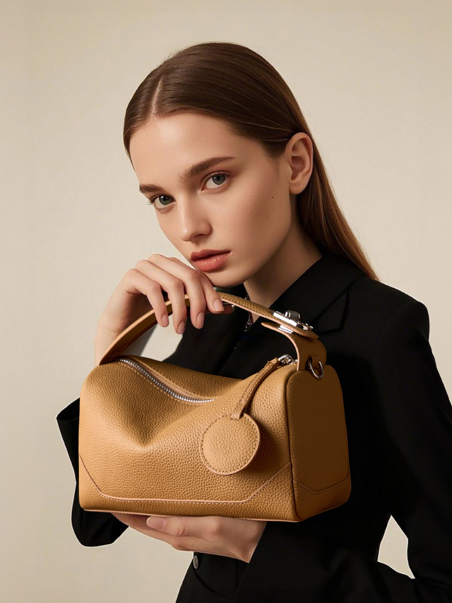 Mini Phone Crossbody — Beige view 3