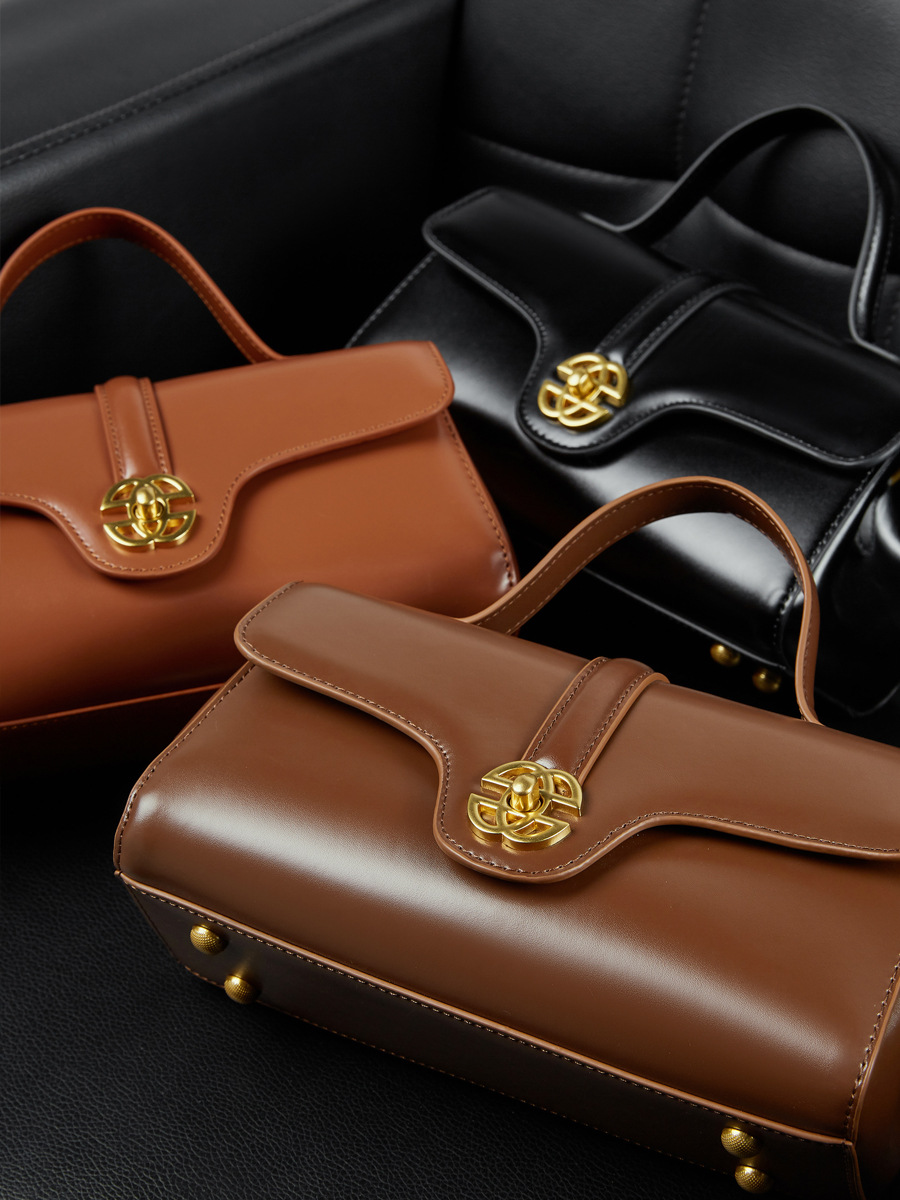 Lockclasp Mini Top-Handle Crossbody — Affordable Luxury view 5