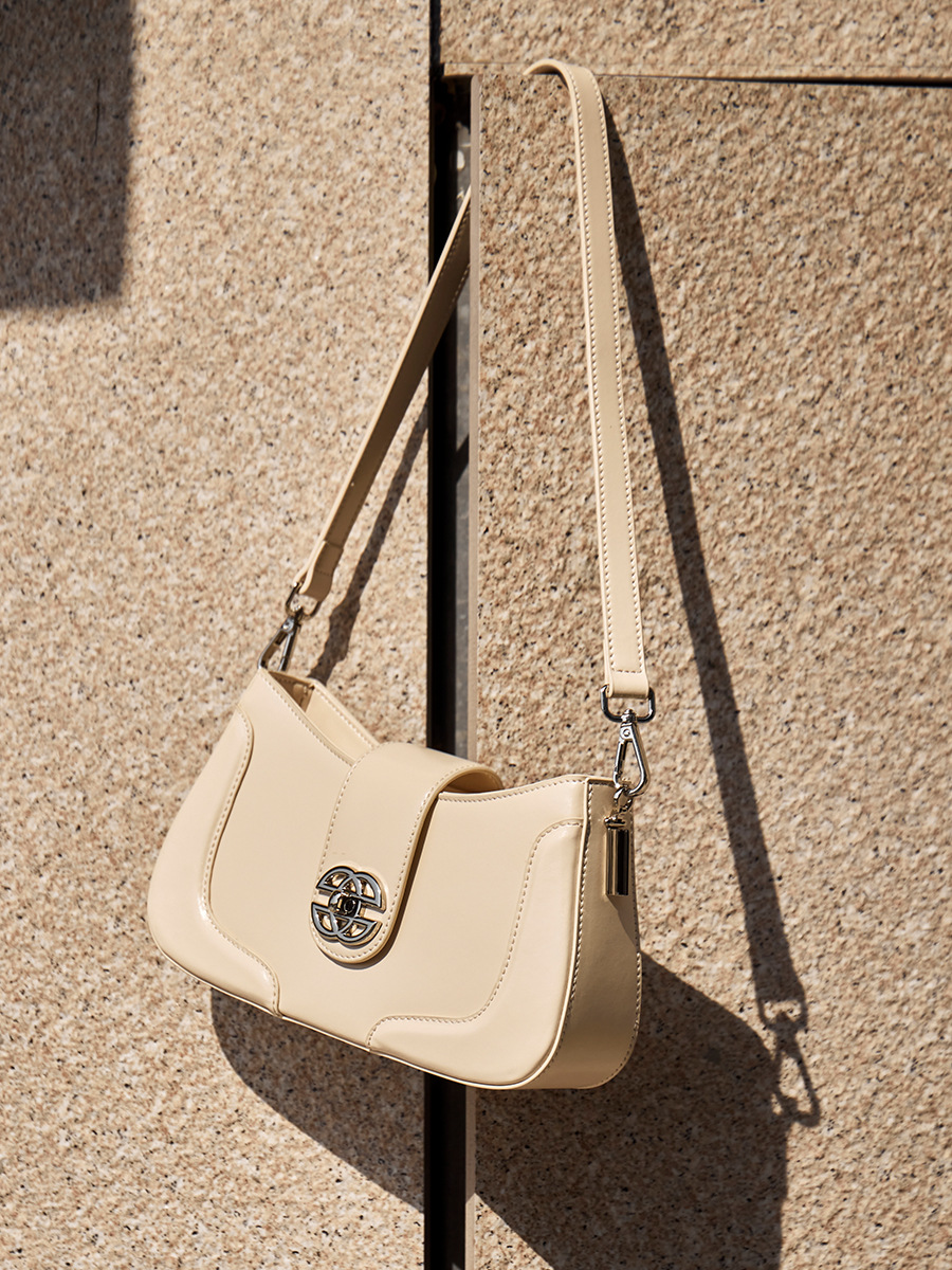 Ultra-Slim Cowhide Shoulder Crossbody — Three Editorial Colourways view 5