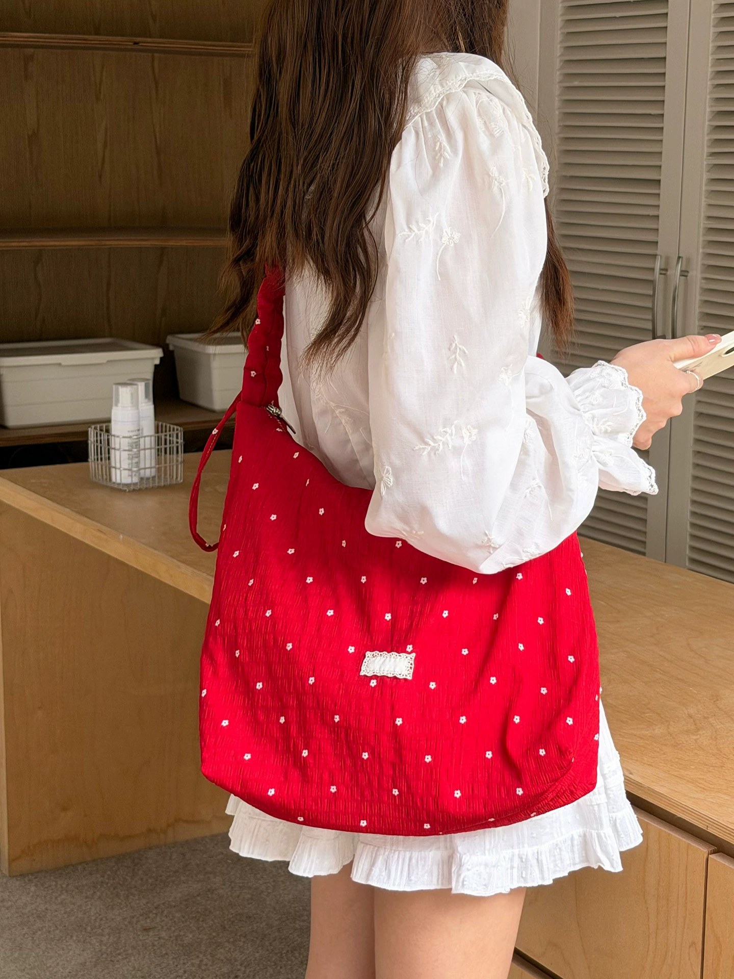 Cotton Canvas Crossbody Bag view 2