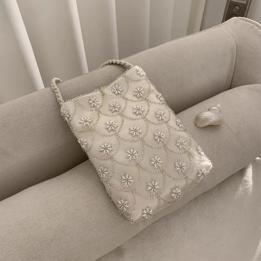 Beaded Embroidered Evening Crossbody Bag
