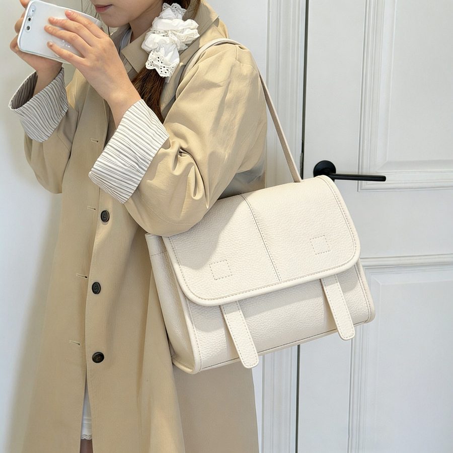 Vintage Flap Messenger Crossbody Bag