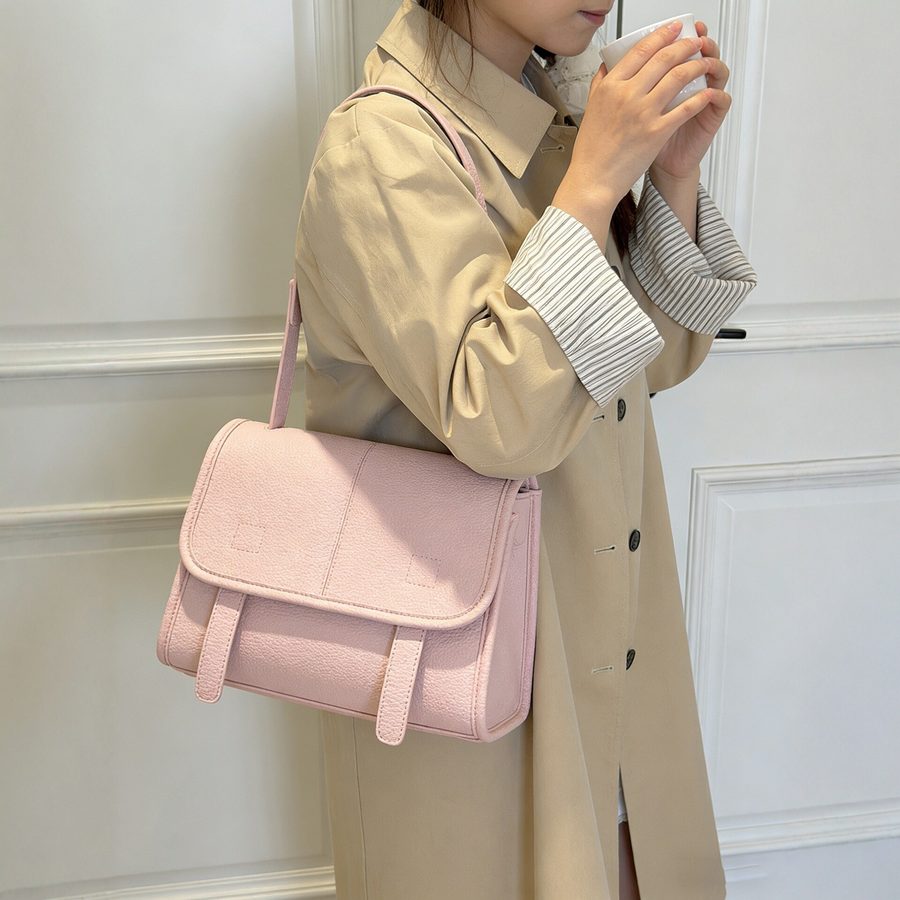 Vintage Flap Messenger Crossbody Bag view 2
