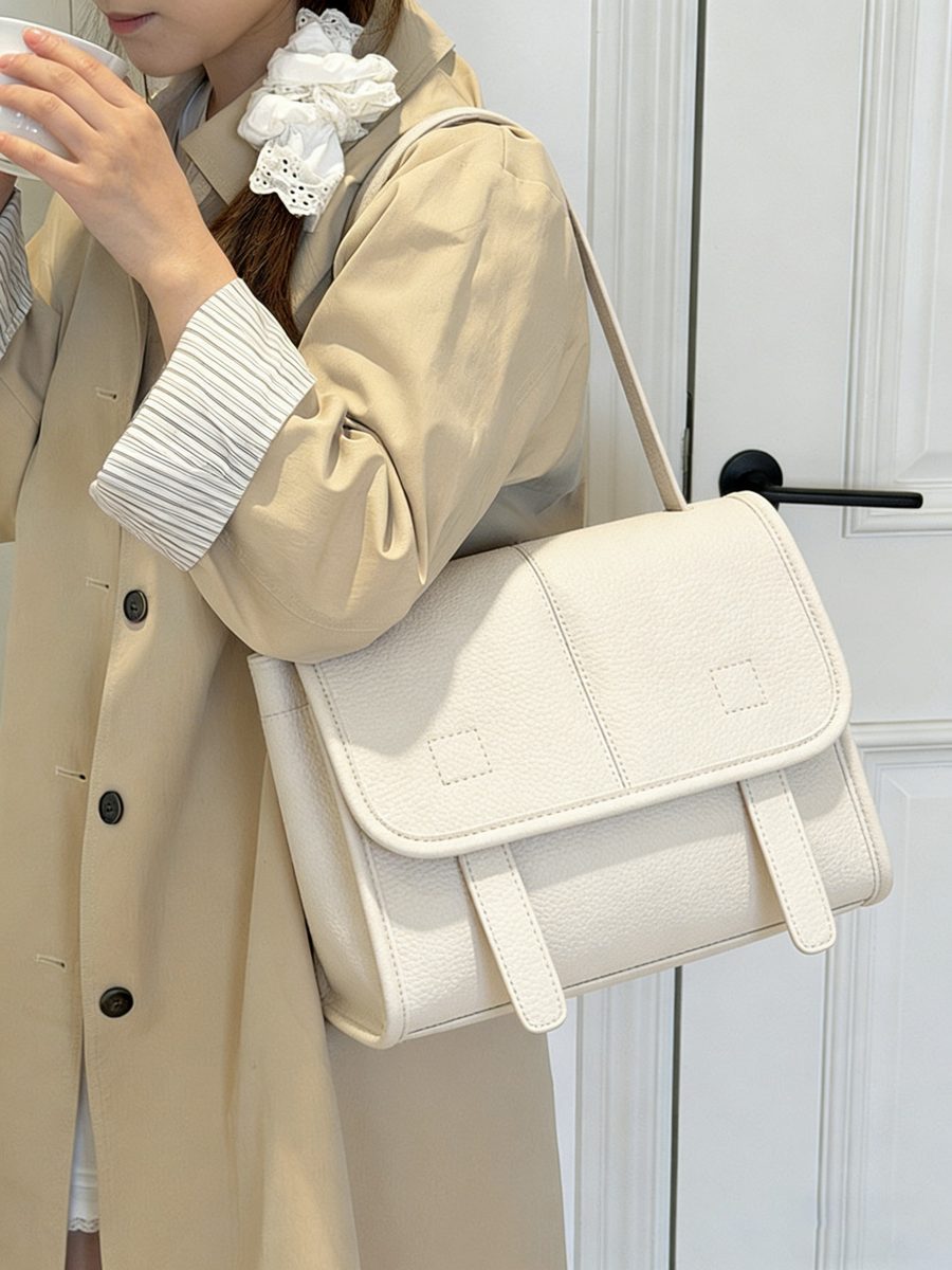 Vintage Flap Messenger Crossbody Bag view 7