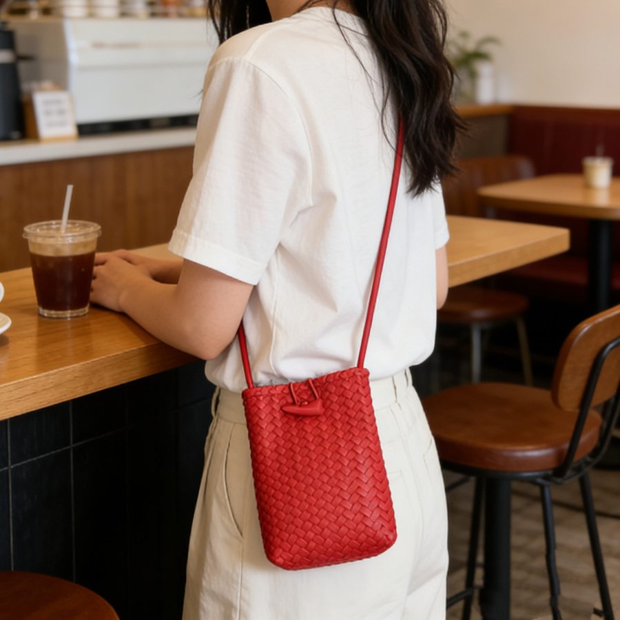 Woven Casual Phone Crossbody Bag view 4