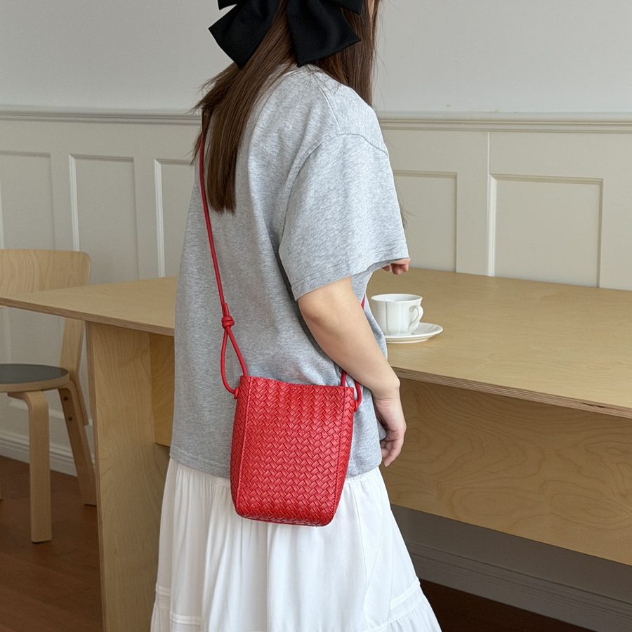 Soft Woven Mini Crossbody Phone Bag view 9