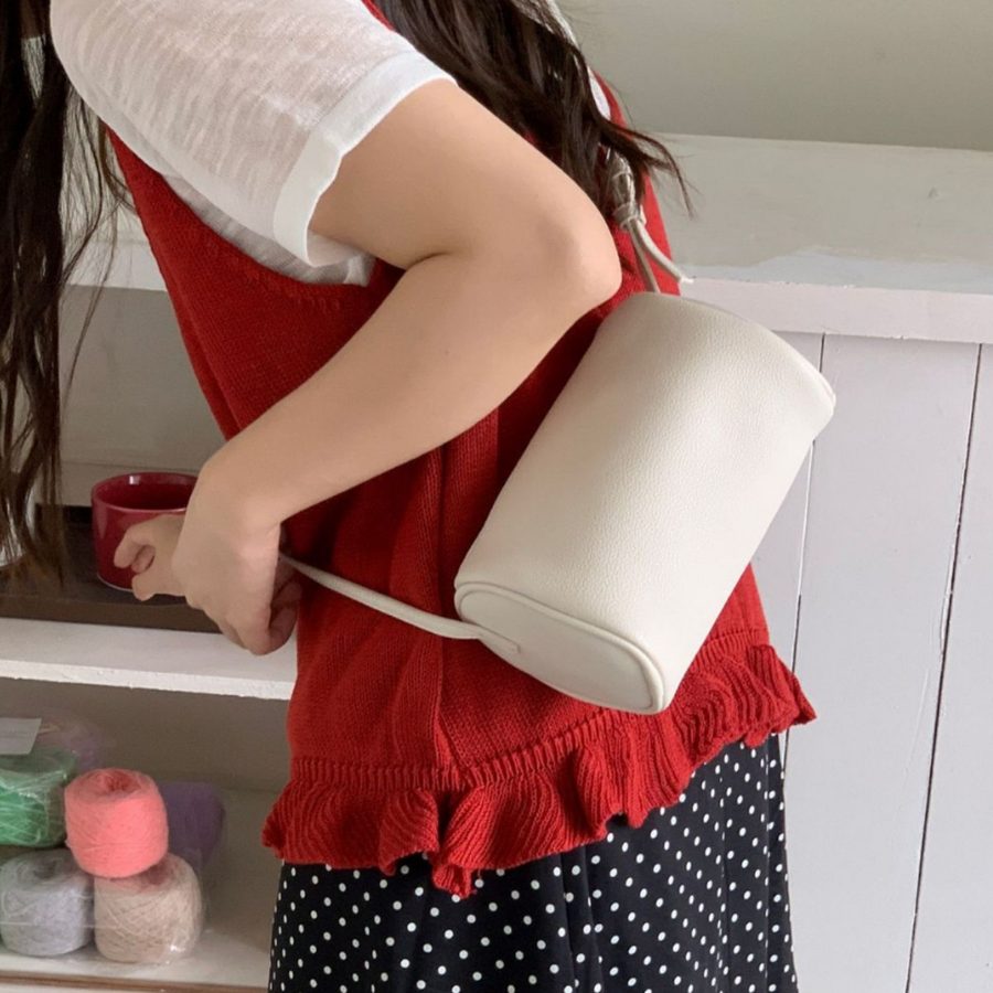 Large Cylinder Shoulder Crossbody Bag view 3