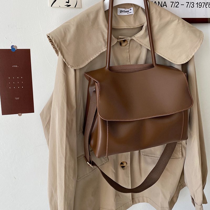 Vintage Briefcase Style Crossbody Bag