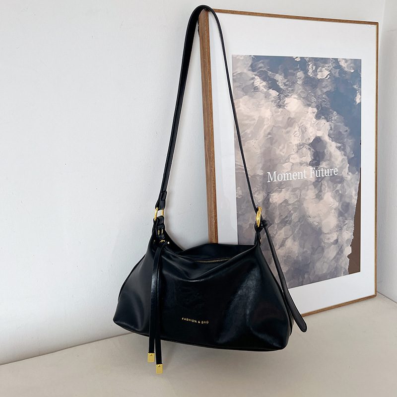 Soft Leather Shoulder Crossbody Tote Bag view 7