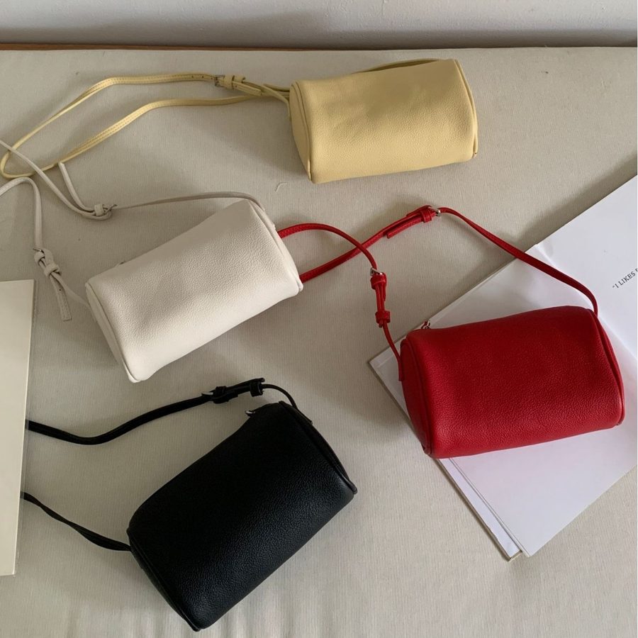 Litchi Grain Pillow Top-Handle Crossbody Bag