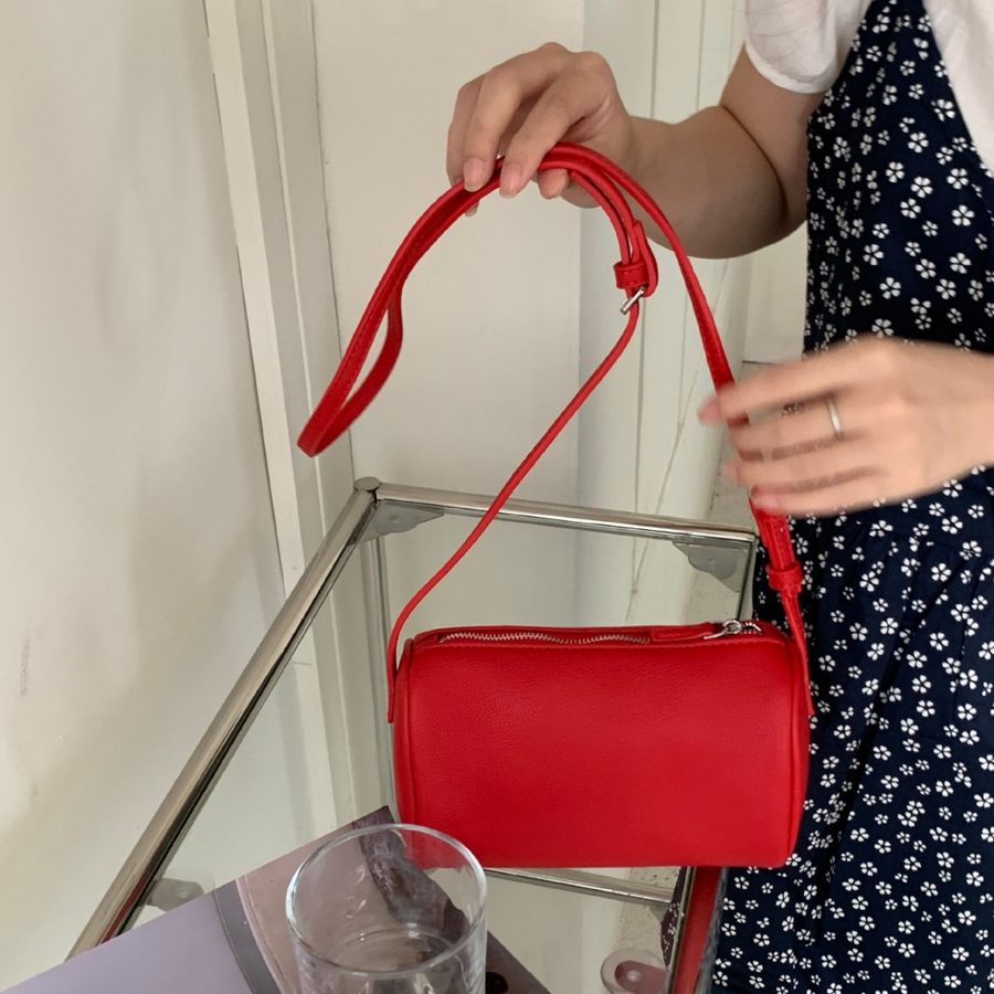 Litchi Grain Pillow Crossbody Bag