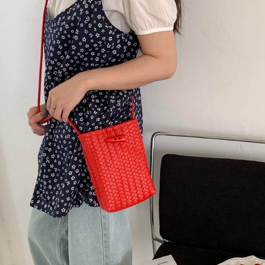 Woven Mini Crossbody Phone Bag