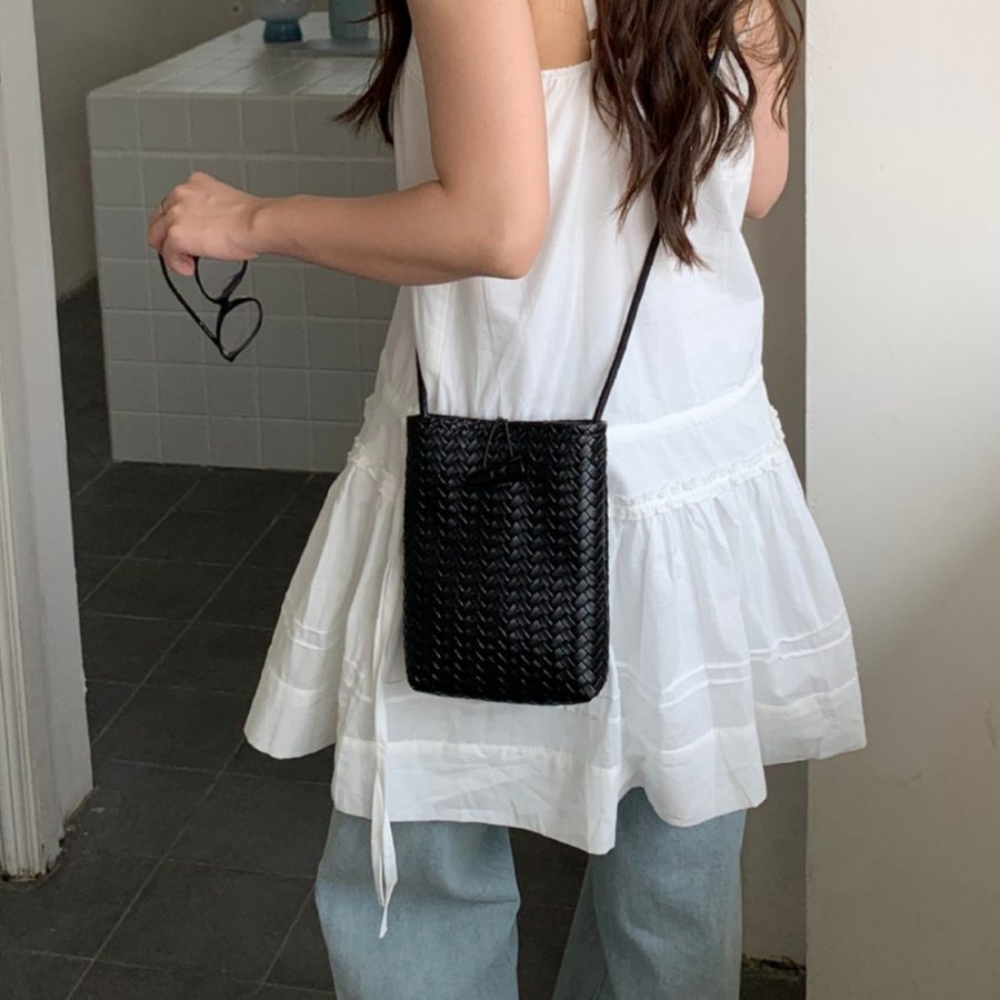 Woven Mini Crossbody Phone Bag view 4