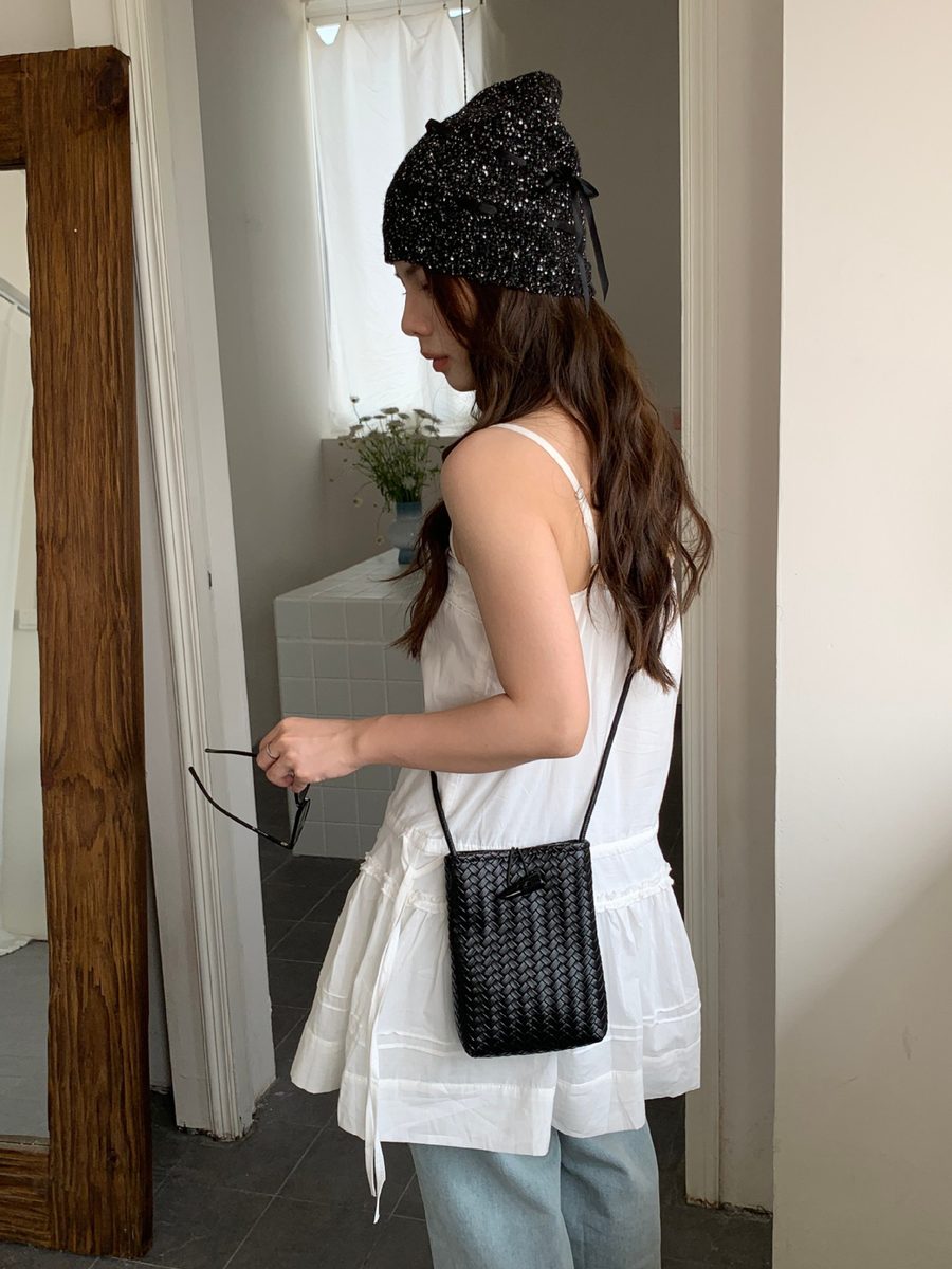 Woven Mini Crossbody Phone Bag view 6