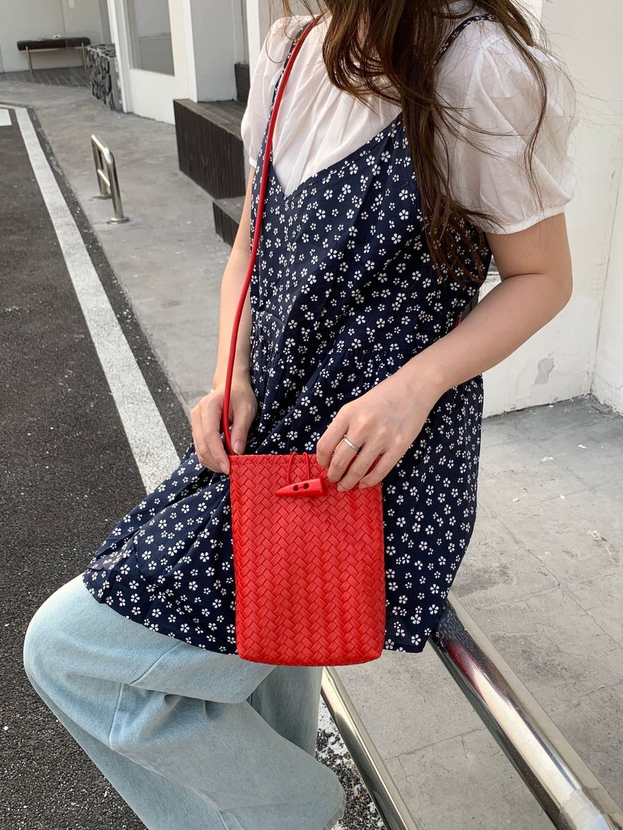 Woven Mini Crossbody Phone Bag view 7
