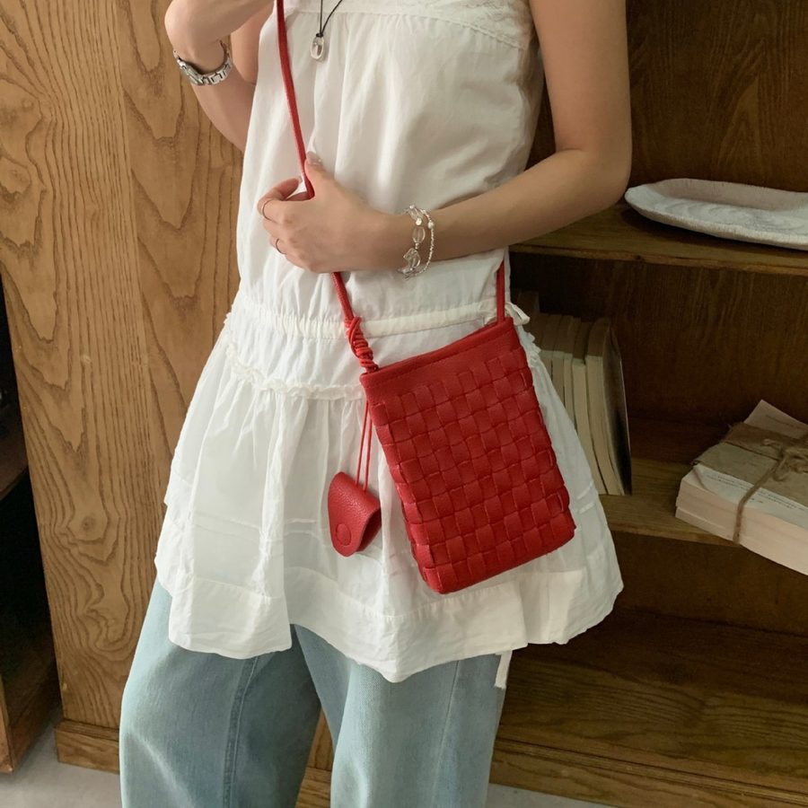 Woven Mini Crossbody Phone Bag