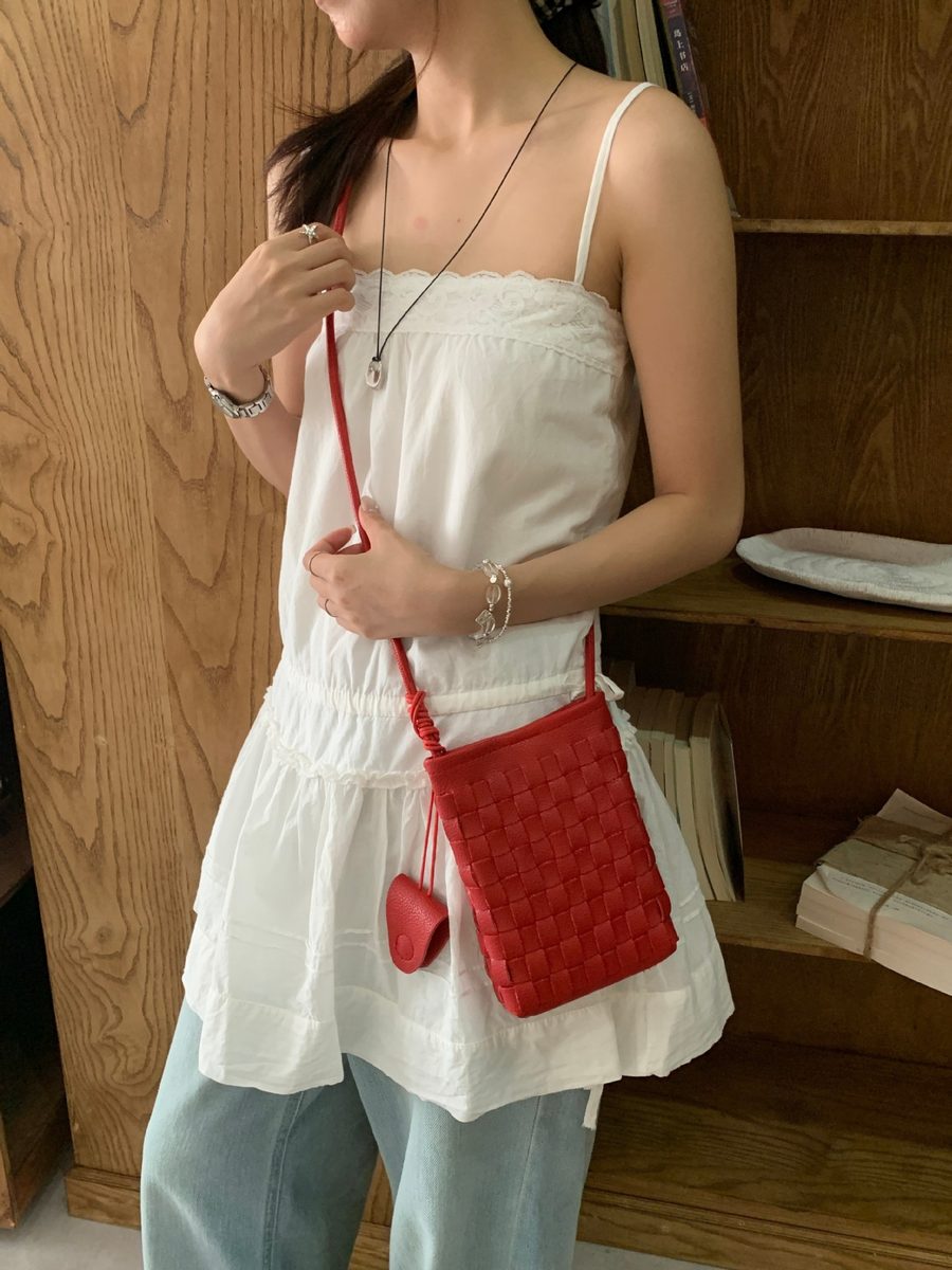 Woven Mini Crossbody Phone Bag view 12