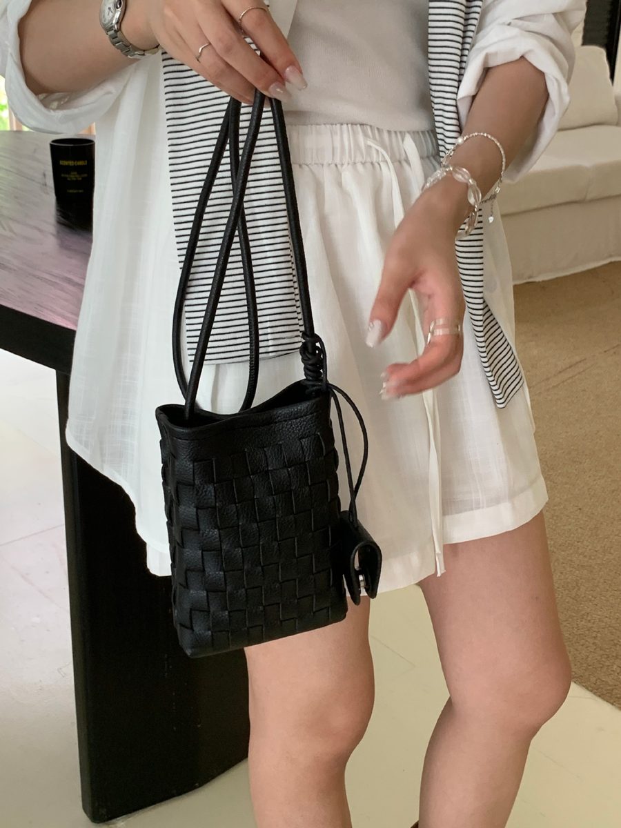 Woven Mini Crossbody Phone Bag view 6