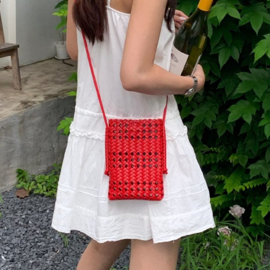 Carved Phone Crossbody Bag