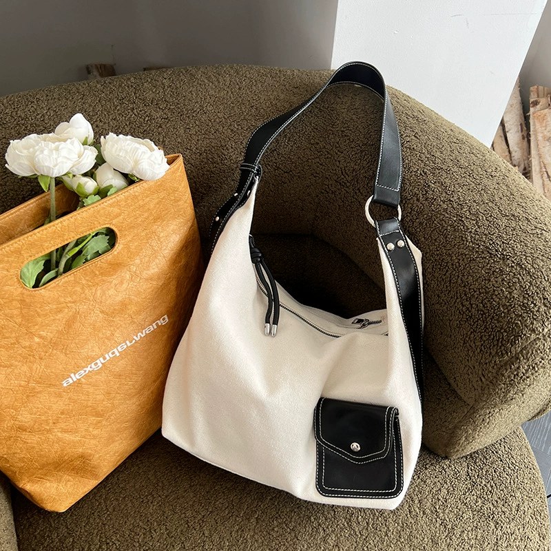 White Cotton Canvas Crossbody Bag for wholesale OEM — YANYAN Bags Guangzhou handbag factory