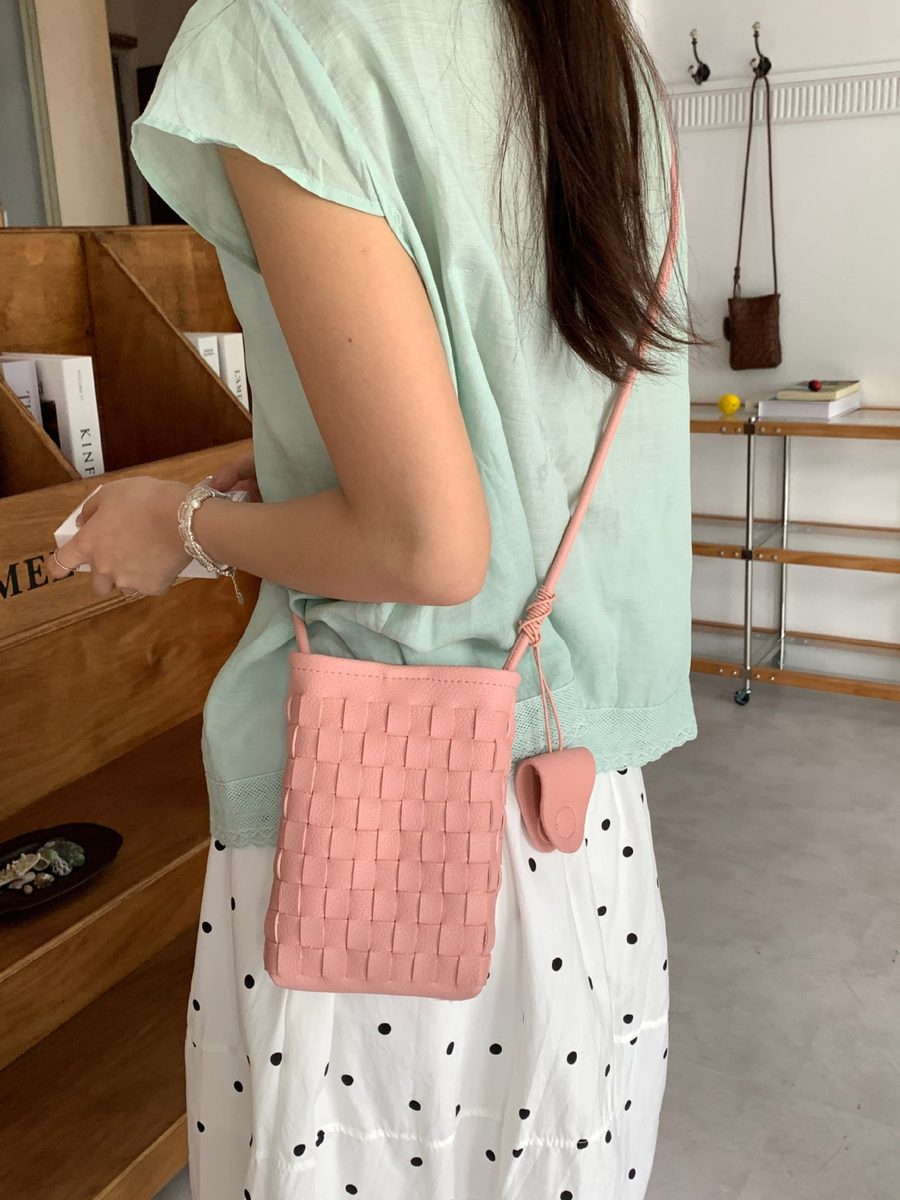 Mini Woven Phone Crossbody Bag view 10